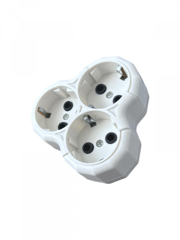 Accesorii prize si intrerupatoare - Triplu stecher, 3 prize, AVI-1830
