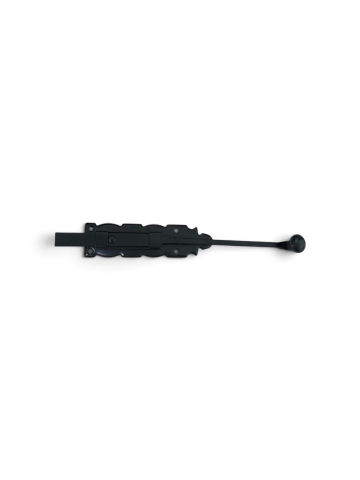 Zăvor culisant negru pentru poartă și ușă, AVI®, 10" / 25.5 cm, cu mâner de acționare, design decorativ, AVI-5275 [1]