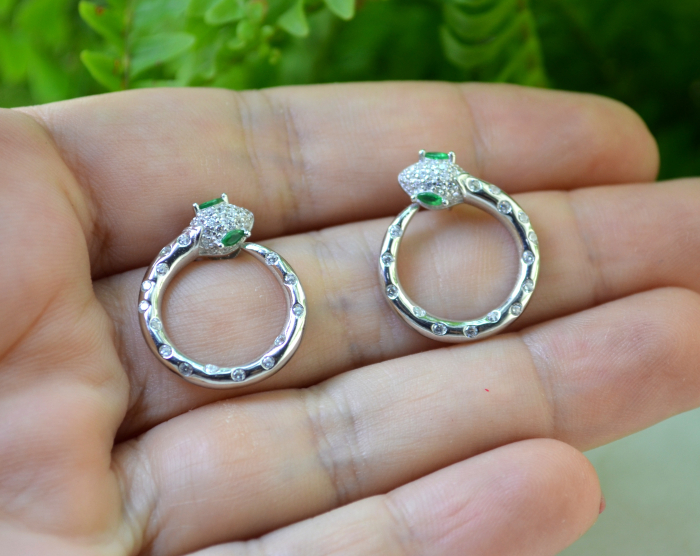 Cercei argint, model Uroborus [2]