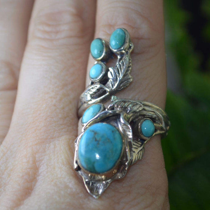 Inel argint turcoaz Navajo etnic statement A Vintage Collection [3]