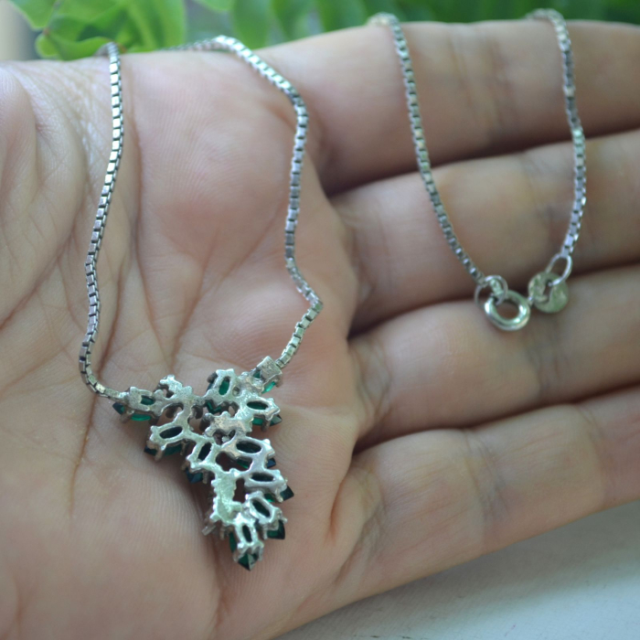 Colier argint vintage Princess, Green Crystal A Vintage Collection [3]