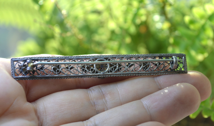 Brosa argint veche, filigran dantela A Vintage Collection [4]