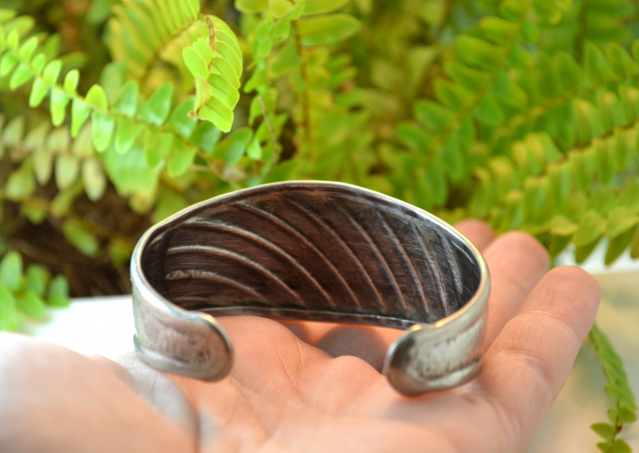 Bratara argint vintage model Cuff Tiffany design scandinav [4]