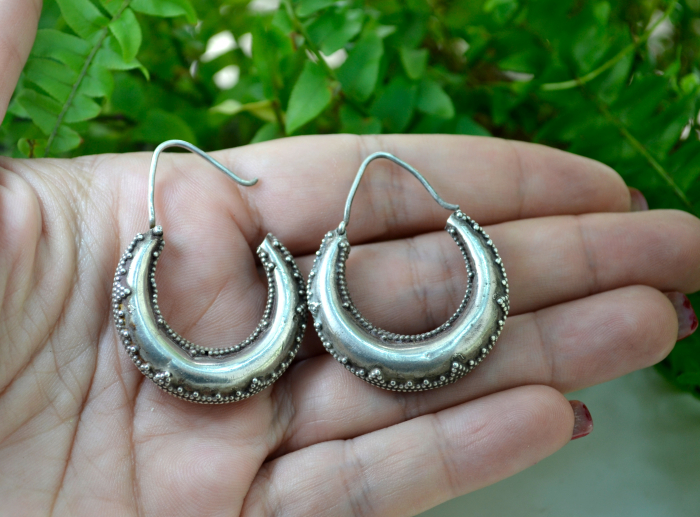 Cercei argint etnici creole Rajasthan india lucrati manual [3]