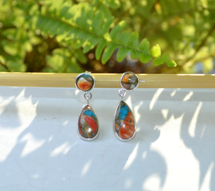 Cercei argint cu turcoaz Oyster Kingman A Vintage Collection [4]