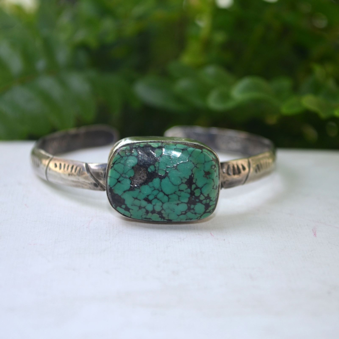 Bratara argint cuff Navajo, turcoaz natural A Vintage Collection [2]