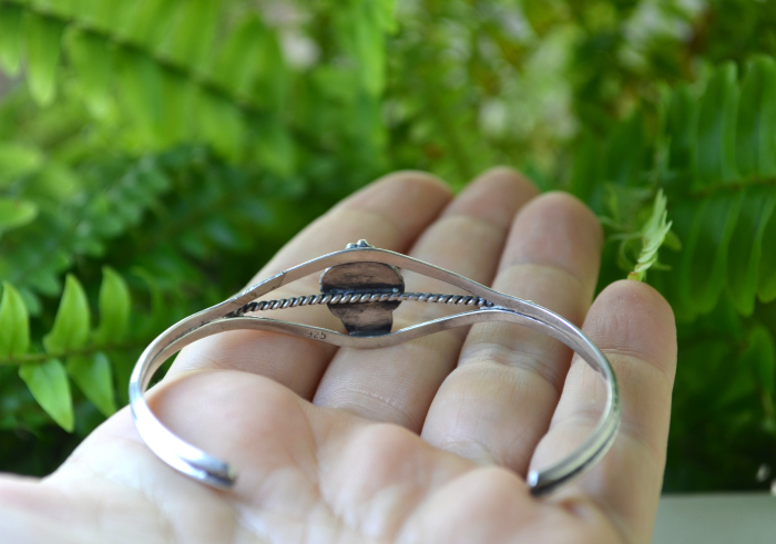 Bratara argint etnica Navajo, malachit natural [4]