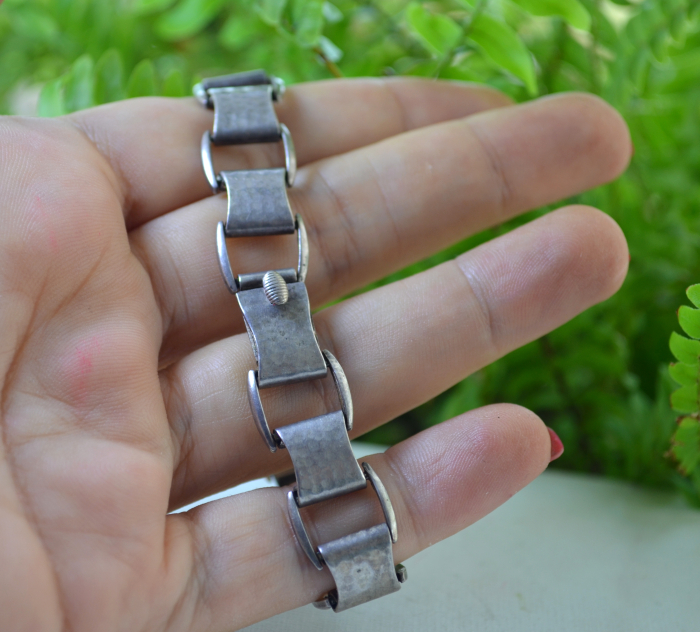 Bratara argint interbelica Art Deco [2]