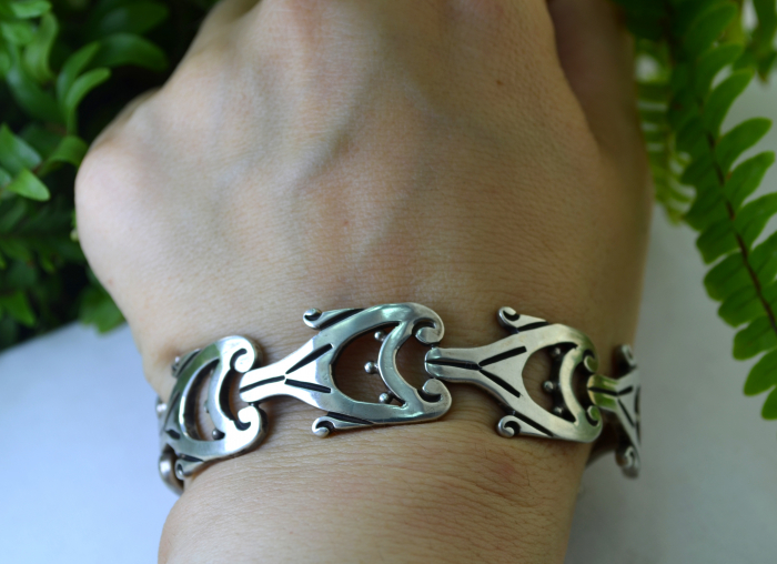 Bratara argint masiv, designer mexican Jacobo [3]