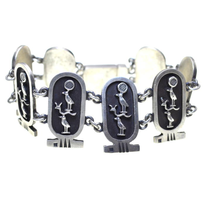 Bratara argint masiva egipteana, Faraonul Keops [1]