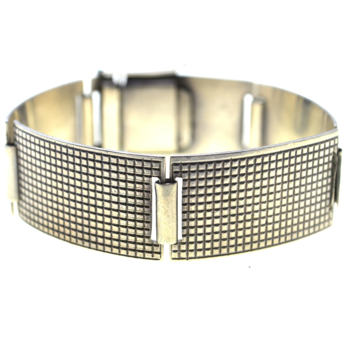 Bratara argint masiv Mid-Century, semnata designer [1]