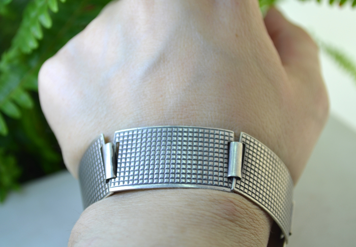 Bratara argint masiv Mid-Century, semnata designer [2]