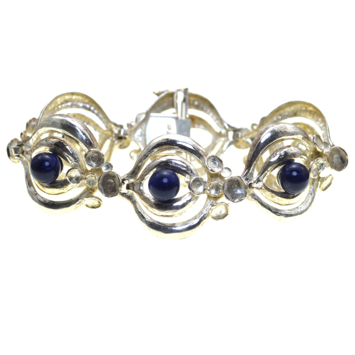 Bratara argint masiv Mid-Century, semnata designer [1]