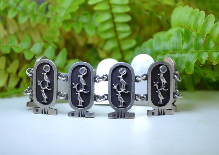 Bratara argint masiva egipteana, Faraonul Keops [4]