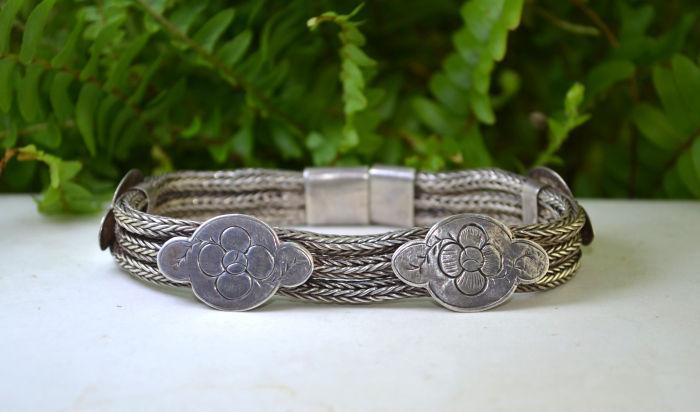 Bratara argint masiva etnica vintage, Rajasthan [3]