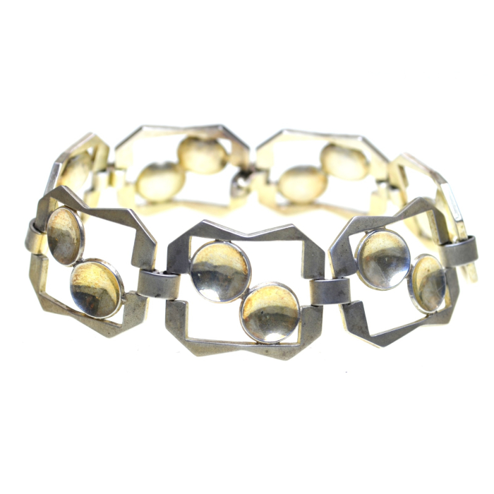 Bratara argint Mid Century, design Atomic Age [1]