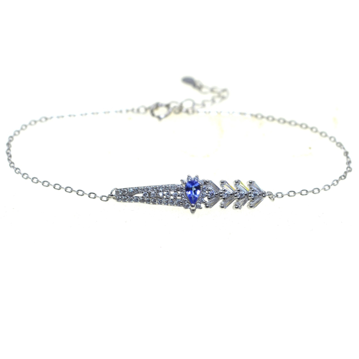 Bratara argint moderna, Tanzanit si Crystals CZ [1]