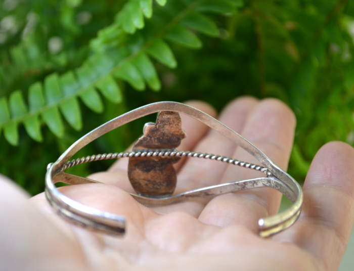 Bratara argint Navajo, semnata artizan amerindian [2]