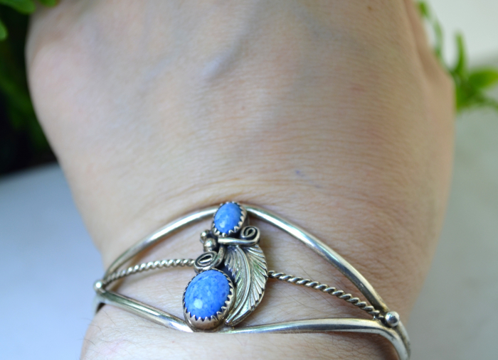 Bratara argint Navajo, semnata artizan amerindian [3]