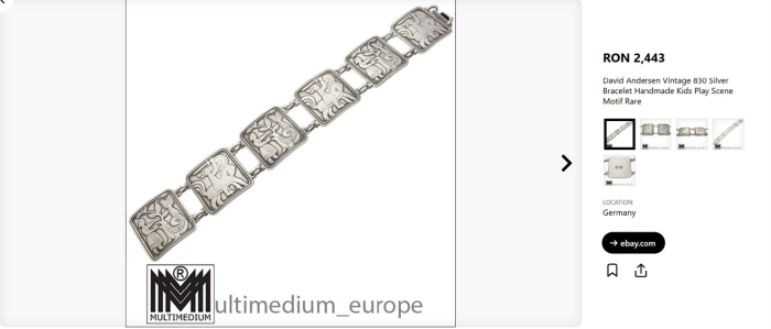 Bratara argint norvegiana David Andersen, Fairytale [6]