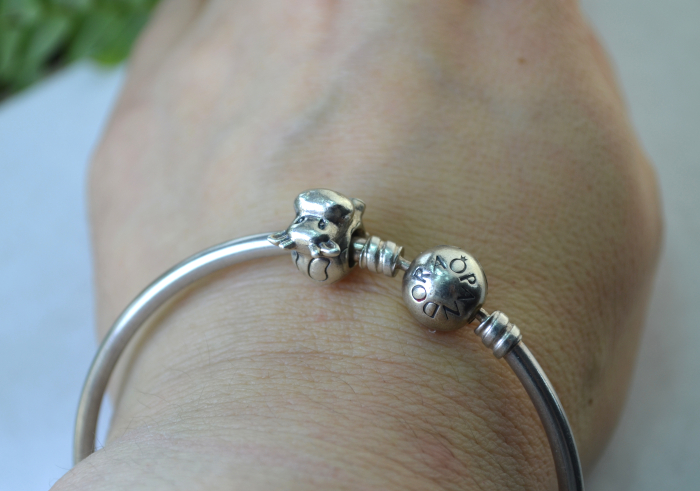 Bratara argint Pandora originala, charm Vacuta A Vintage Collection [4]