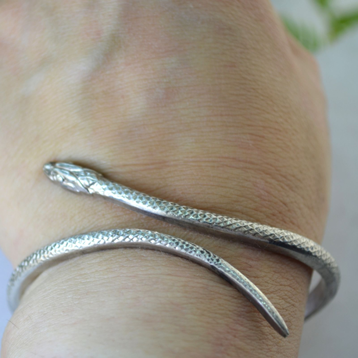 Bratara argint Snake vintage, atelier francez A Vintage Collection [3]