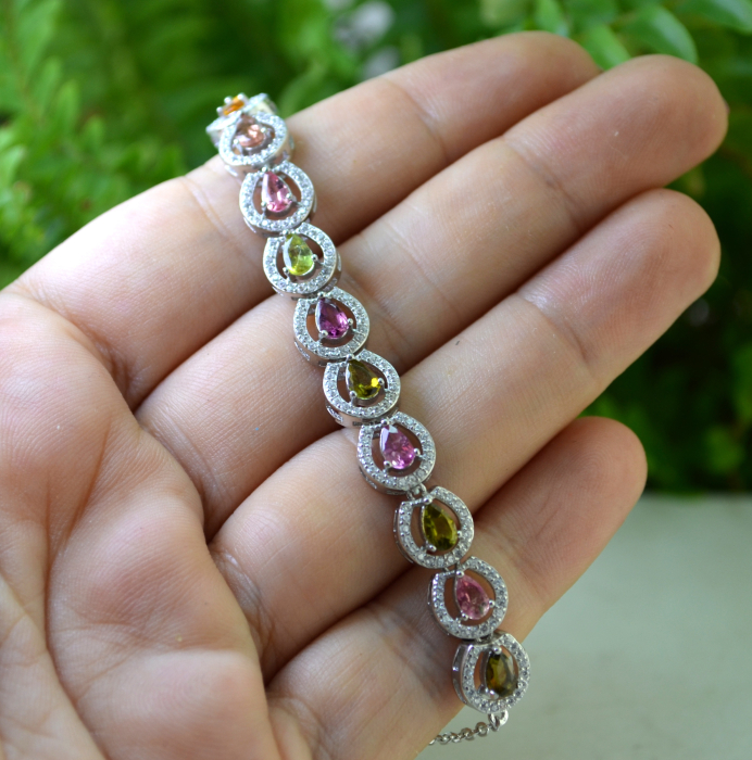 Bratara argint Tennis cu turmalina colorata A Vintage Collection [2]