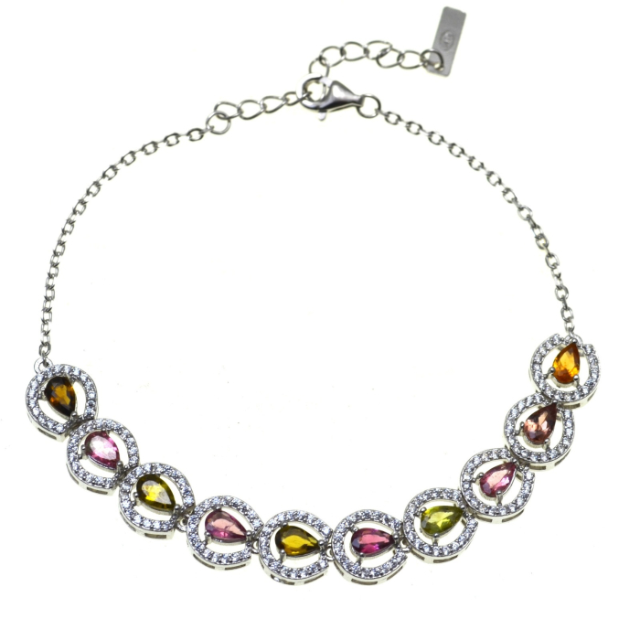 Bratara argint Tennis cu turmalina colorata A Vintage Collection [1]