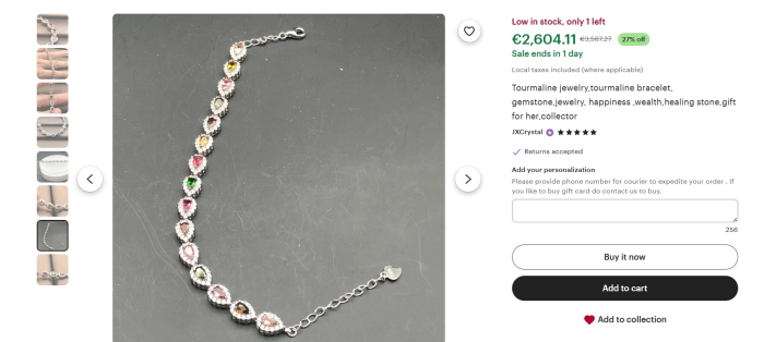 Bratara argint Tennis cu turmalina colorata A Vintage Collection [5]