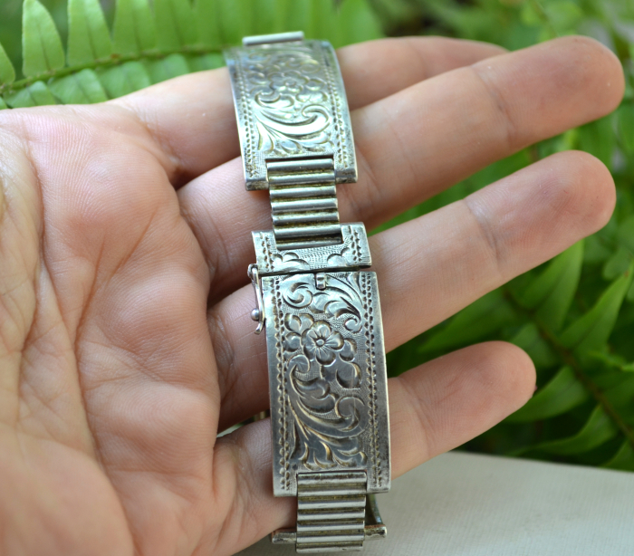 Bratara argint veche,  Jugendstil autentic [4]