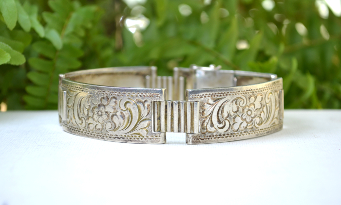 Bratara argint veche,  Jugendstil autentic [5]