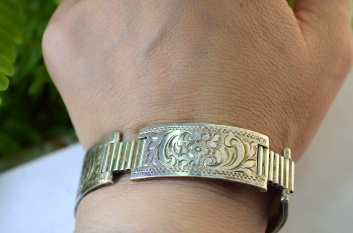 Bratara argint veche,  Jugendstil autentic [2]