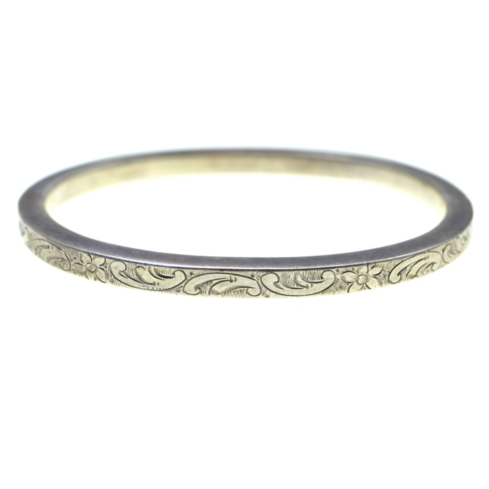 Bratara argint veche Jugendstil, designer Gustav Hauber [1]