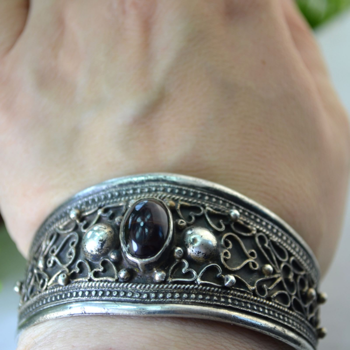 Bratara argint veche mexicana, Tiger's Eye A Vintage Collection [2]