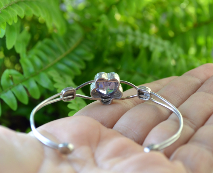 Bratara argint vintage Bangle, Crystal Amethyst [3]