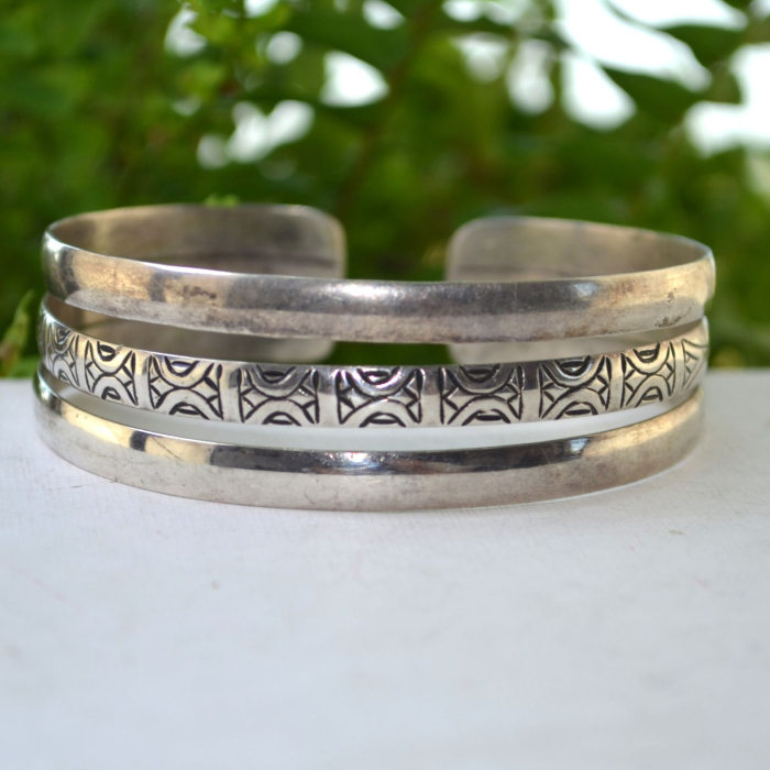 Bratara argint vintage Cuff, motive etnice A Vintage Collection [4]
