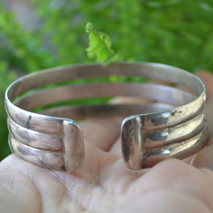 Bratara argint vintage Cuff, motive etnice A Vintage Collection [2]