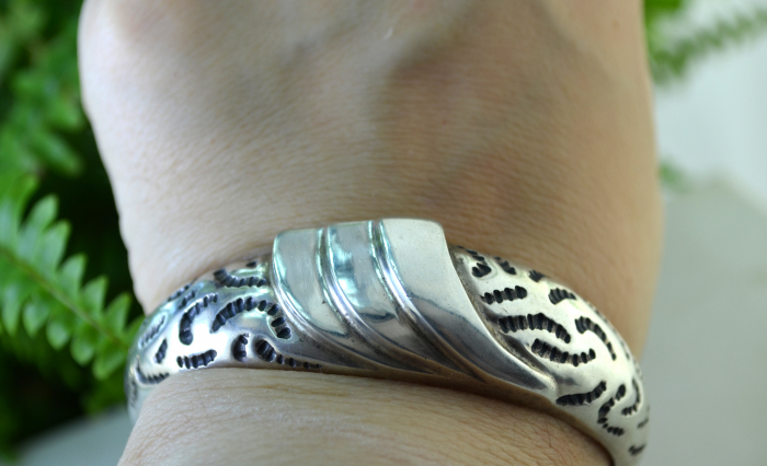 Bratara argint vintage, elemente etnice vikinge [2]