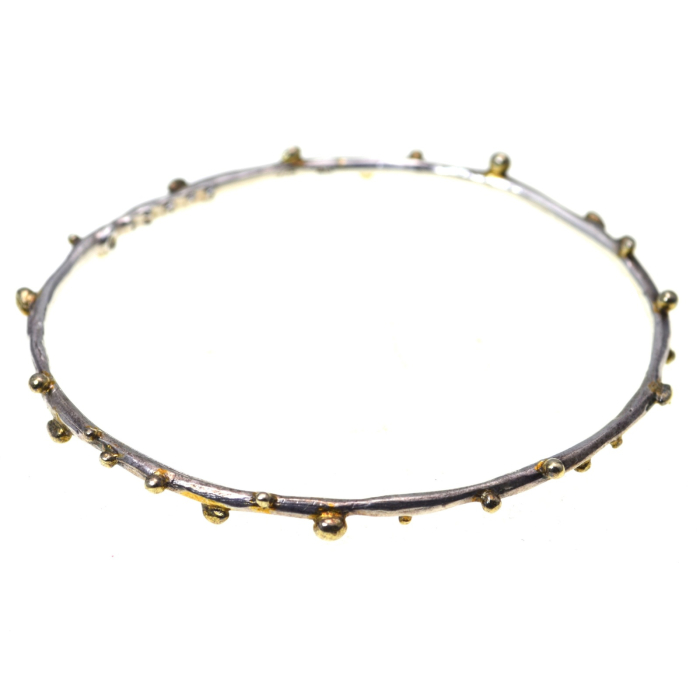 Bratara argint vintage, estetica Space Age [1]