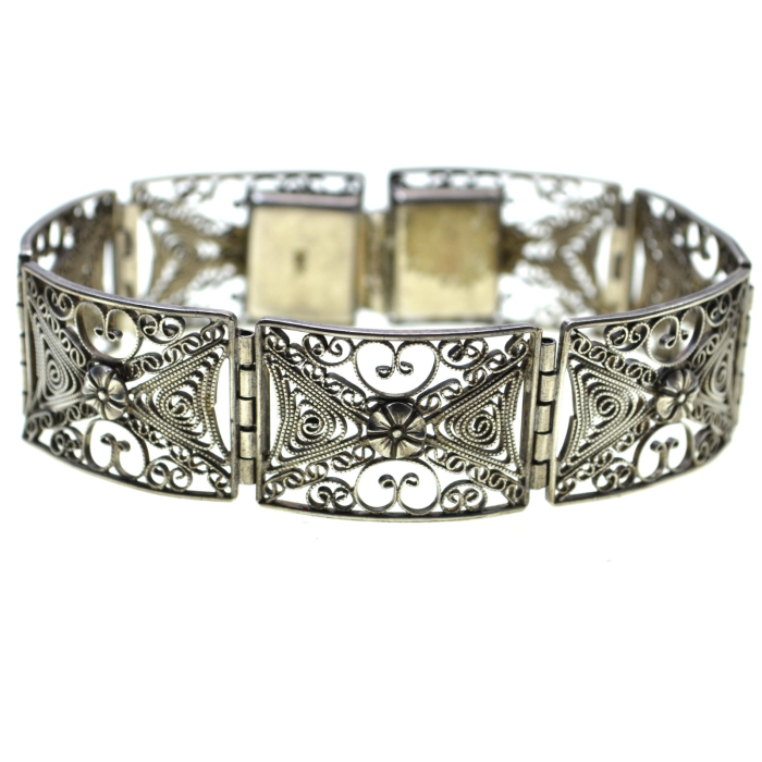 Bratara argint vintage, filigran german [1]