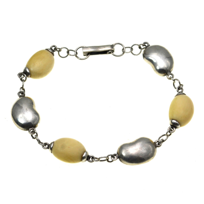 Bratara argint vintage, French Ivory, design modernist A Vintage Collection [1]