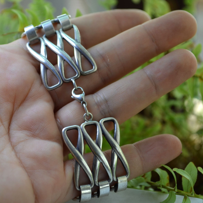 Bratara argint vintage, Gate style, modernist german A Vintage Collection [3]