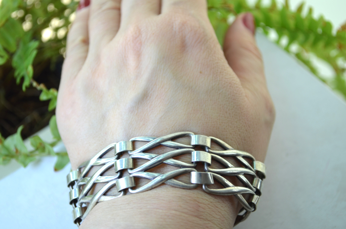 Bratara argint vintage, Gate style, modernist german A Vintage Collection [2]