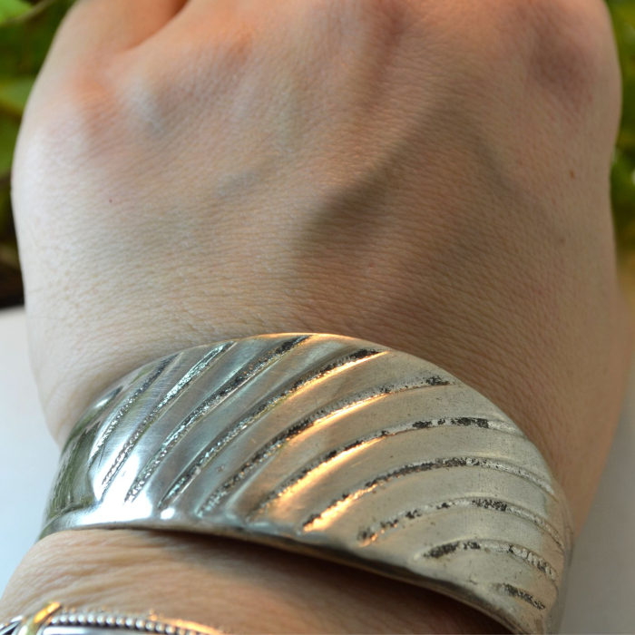 Bratara argint vintage model Cuff Tiffany design scandinav [2]