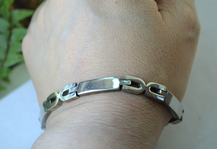 Bratara argint vintage XOXO modernista [3]