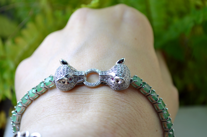 Bratara argint Vulpite, smaralde naturale [4]