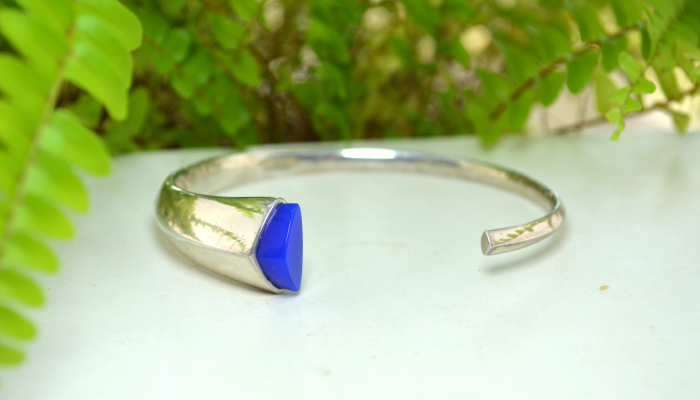 Bratara scandinava argint vintage semnata Ulla Poropudas  atelier finlandez Lapponia [4]