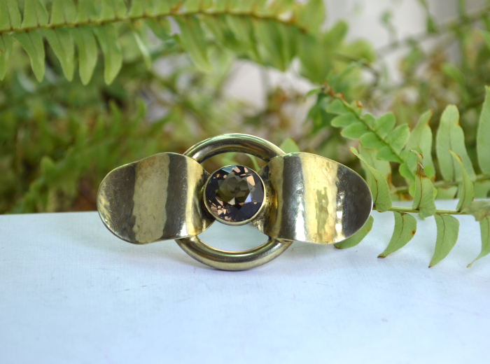 Brosa argint aurit Art Deco, semnata Bauer Hermann A Vintage Collection [4]