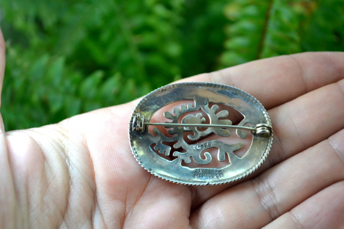 Brosa argint etnica personaj mitic maimuta azteca Ozomatli atelier mexic [4]