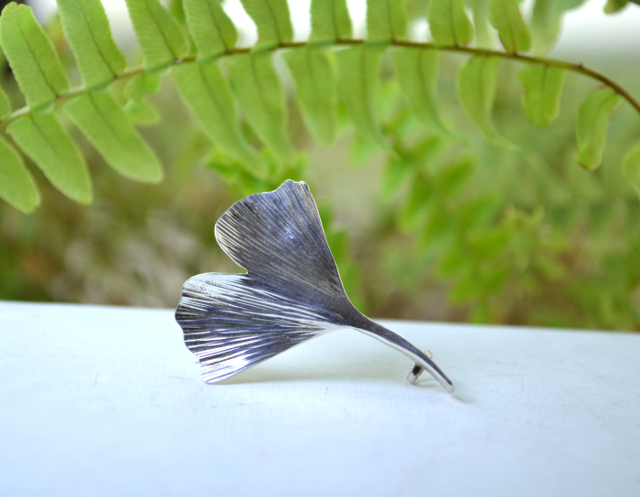 Brosa argint Ginkgo Biloba, designer Oeke Weimar A Vintage Collection [4]